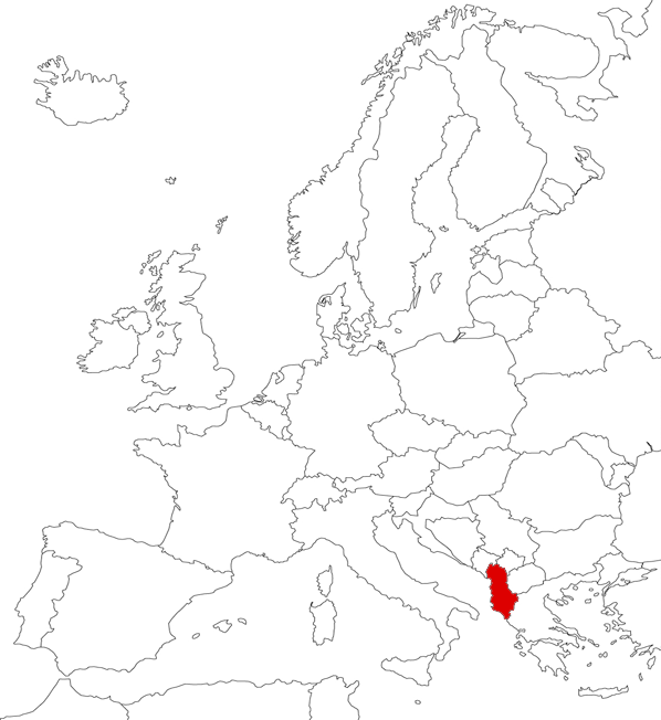 Албания на карте