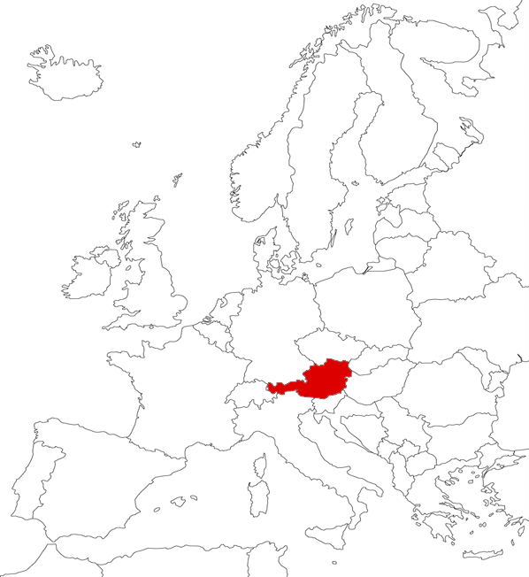 Австрия на карте