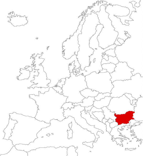 Болгария на карте