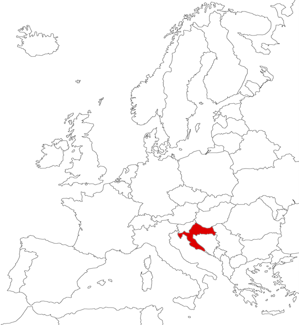 Хорватия на карте