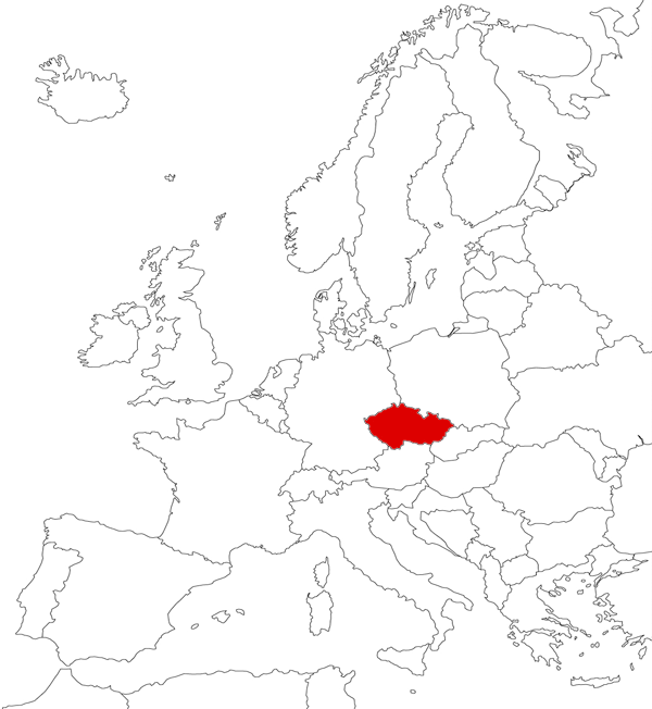 Чехия на карте