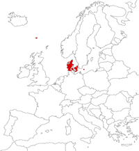 Дания на карте
