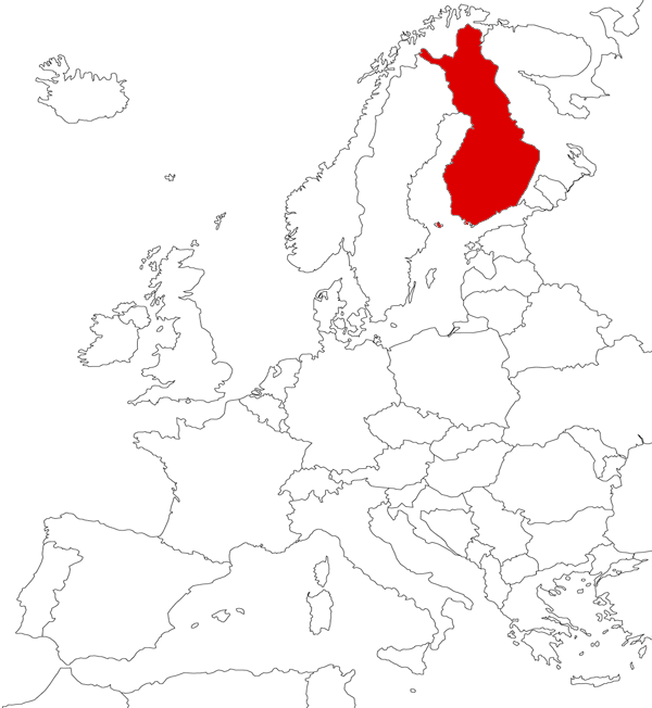 Финляндия на карте