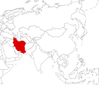 Иран на карте