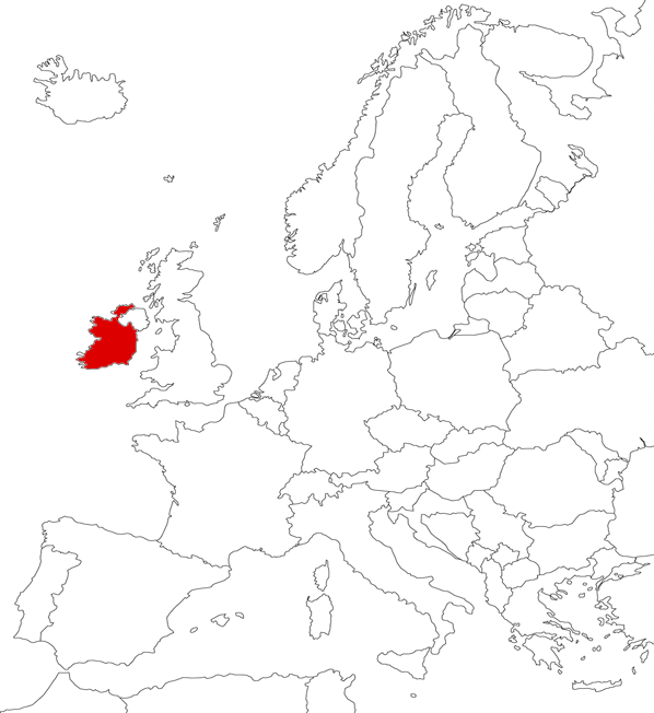 Ирландия на карте