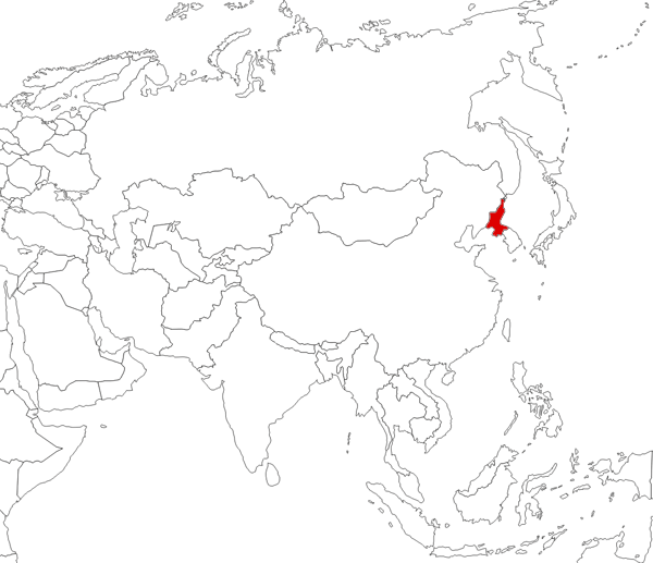 Северная Корея на карте