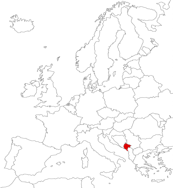Черногория на карте