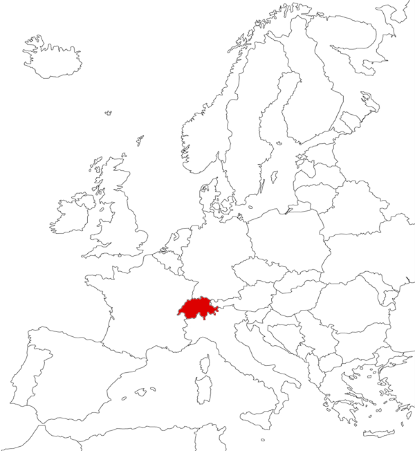 Швейцария на карте